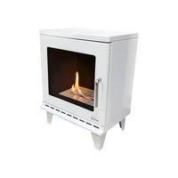 BIOETHANOL-OFEN Weiß inklusive 1 L-Tank und 2.5 kW Leistung - Weiß, Metall (40/50/27cm) - Purline