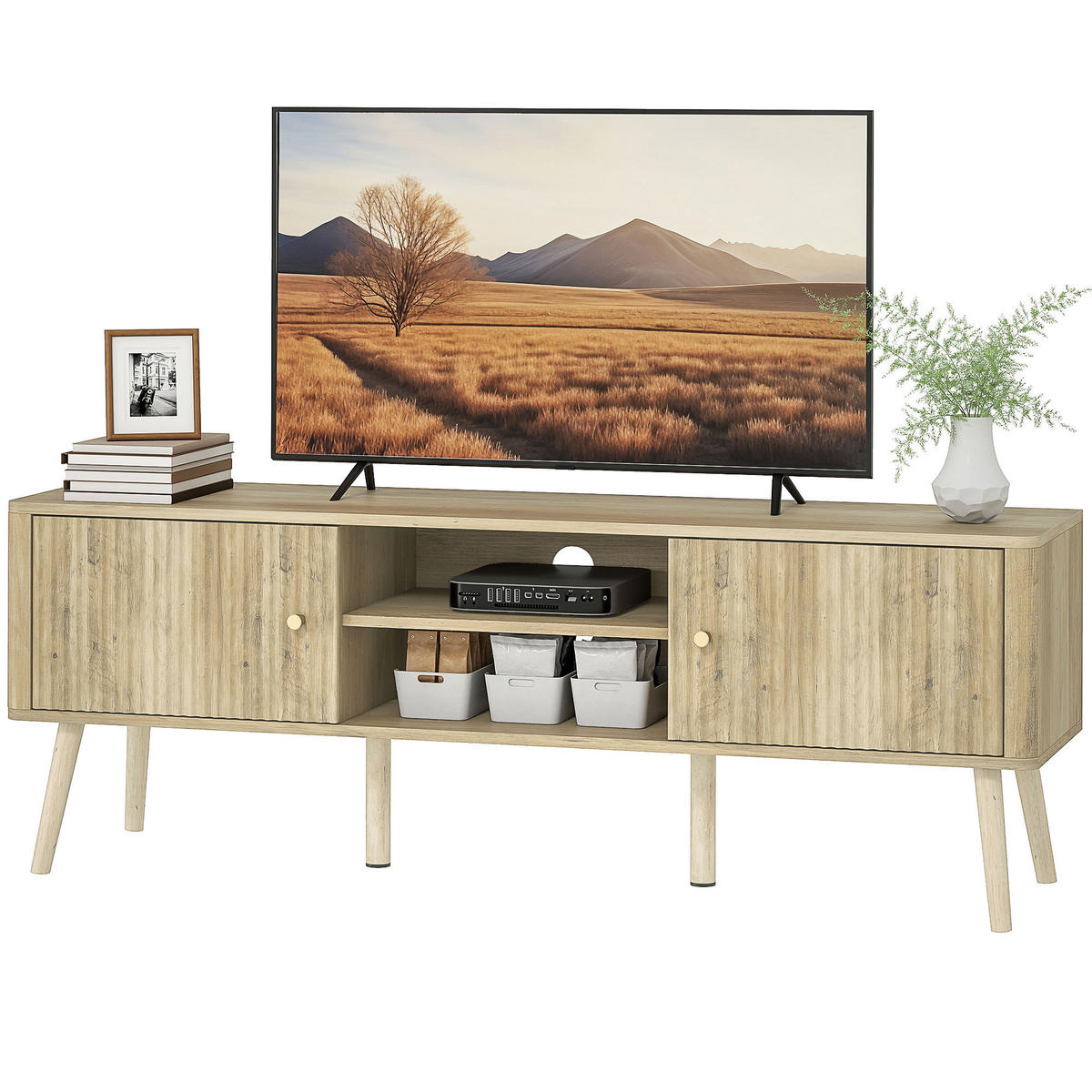 TV-MÖBEL Eichefarben 1 Stück - Eichefarben, Holzwerkstoff (140/49/35cm) - GiPP