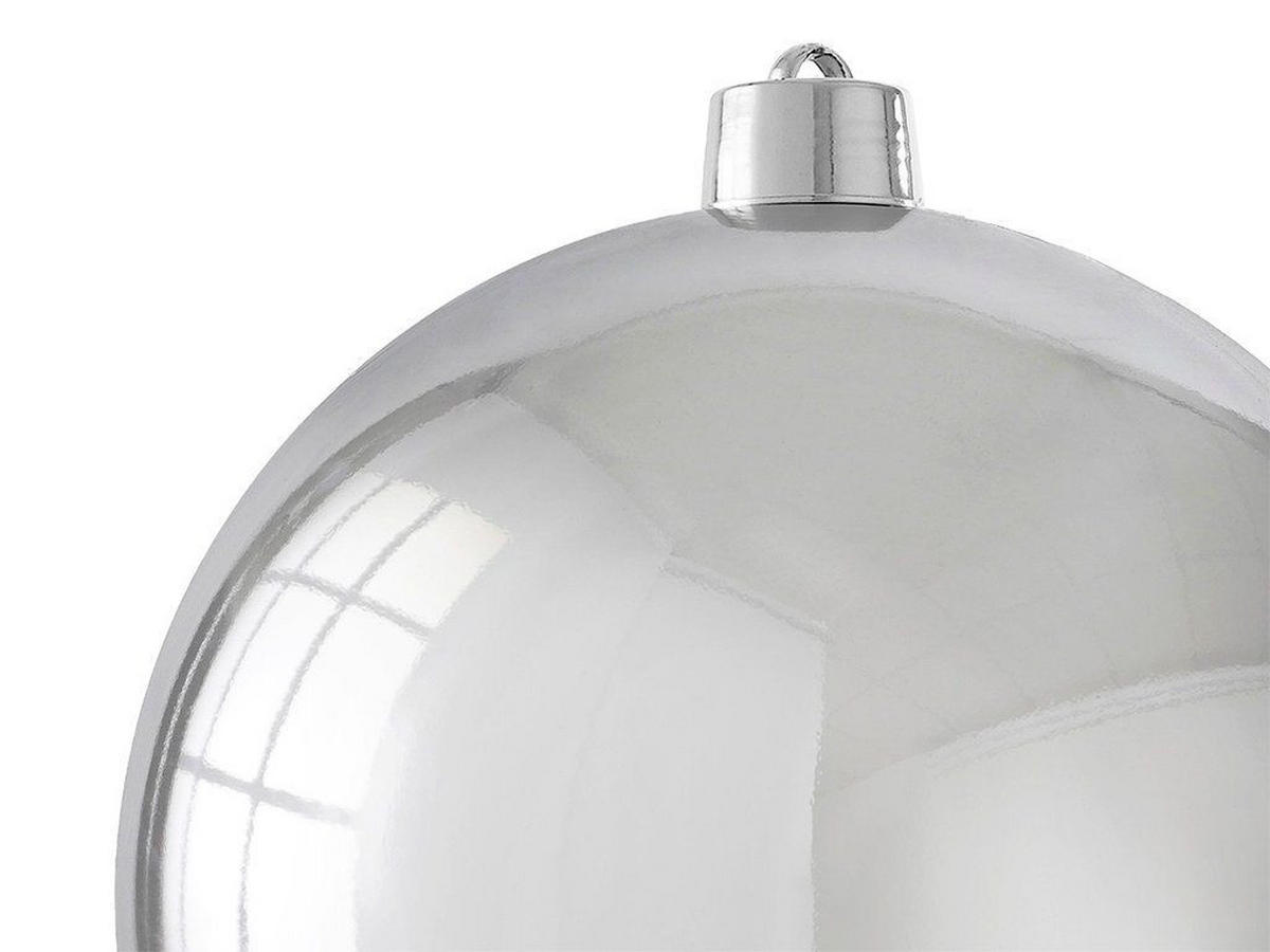 WEIHNACHTSKUGEL Silber matt, Ø 20 cm, Kunststoff, für Innen- und Außenbereich - Silberfarben, Kunststoff (30/30/30cm) - LAALU