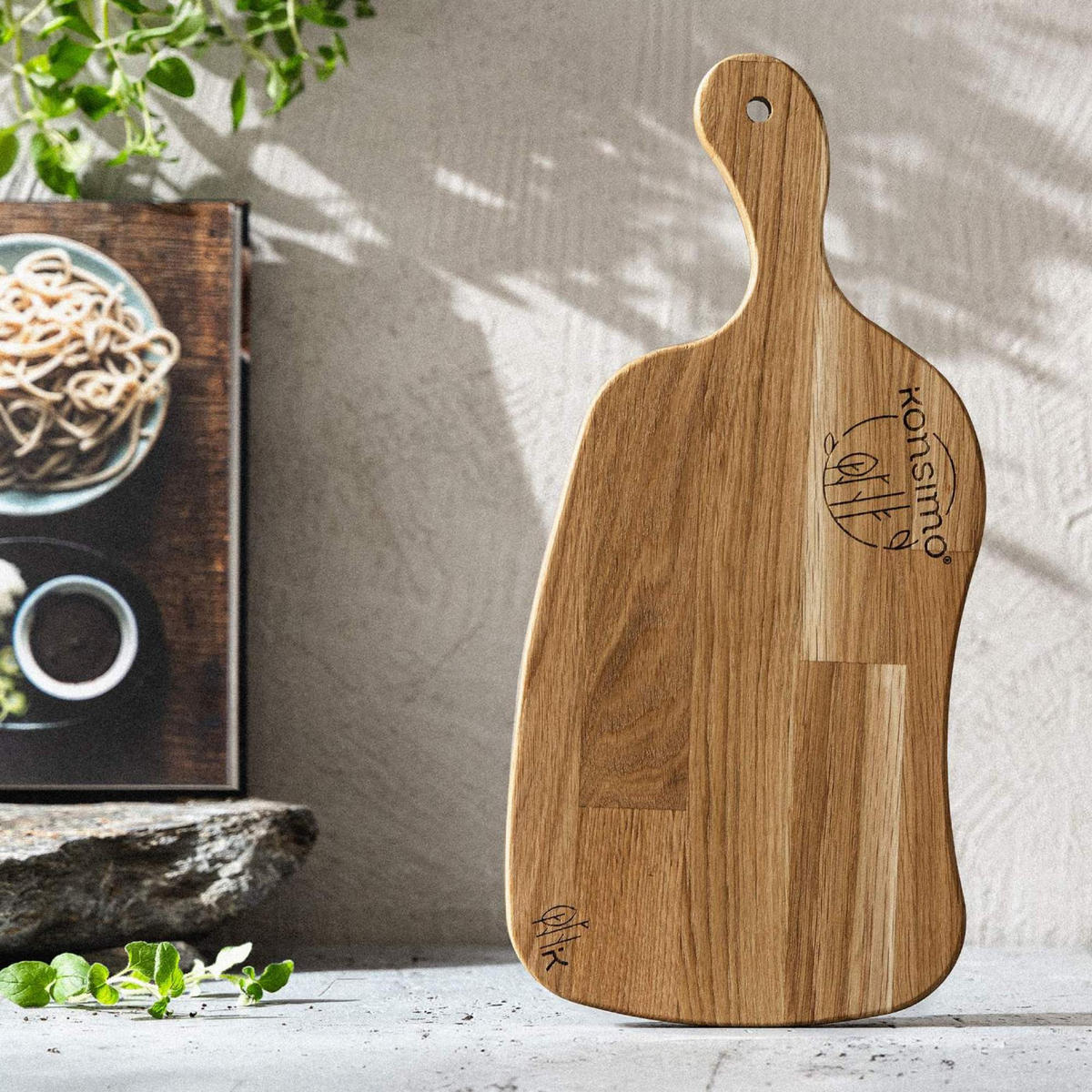 SCHNEIDEBRETT Holz Eiche geölt LIVO - Eichefarben, Holz (18/38cm) - KONSIMO®