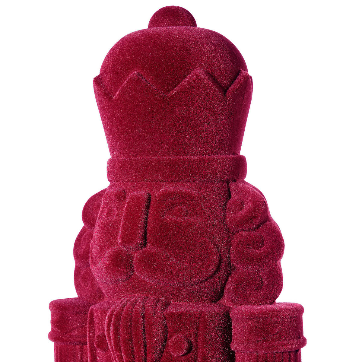 DEKOFIGUR Nussknacker beflockt X-Mas - Rot, Kunststoff (23/81/23cm) - Butlers