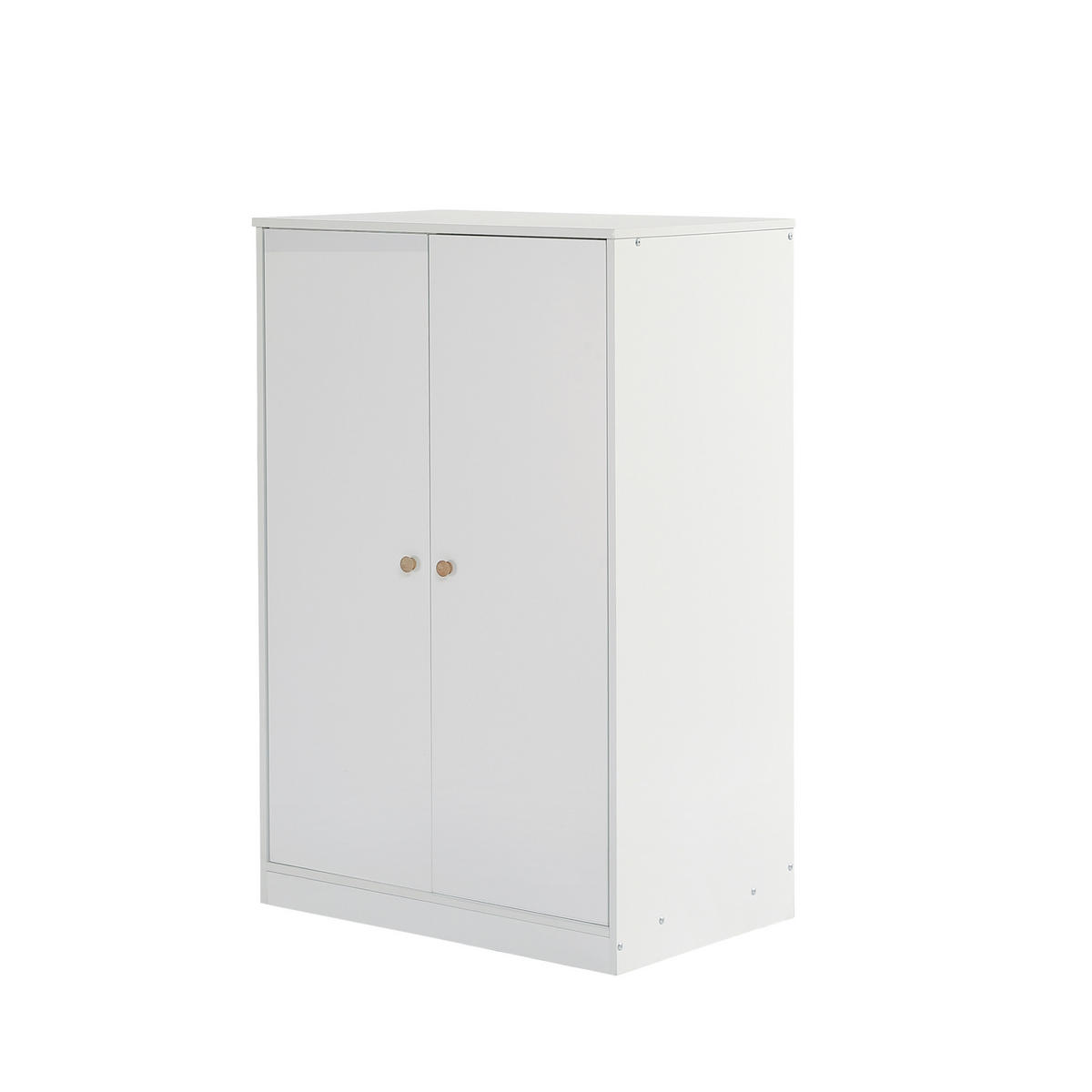 KLEIDERSCHRANK 2-türig 80/50/120 cm in Weiß mit Kleiderstange - Weiß, Holz (80/120/50cm) - BEAOK