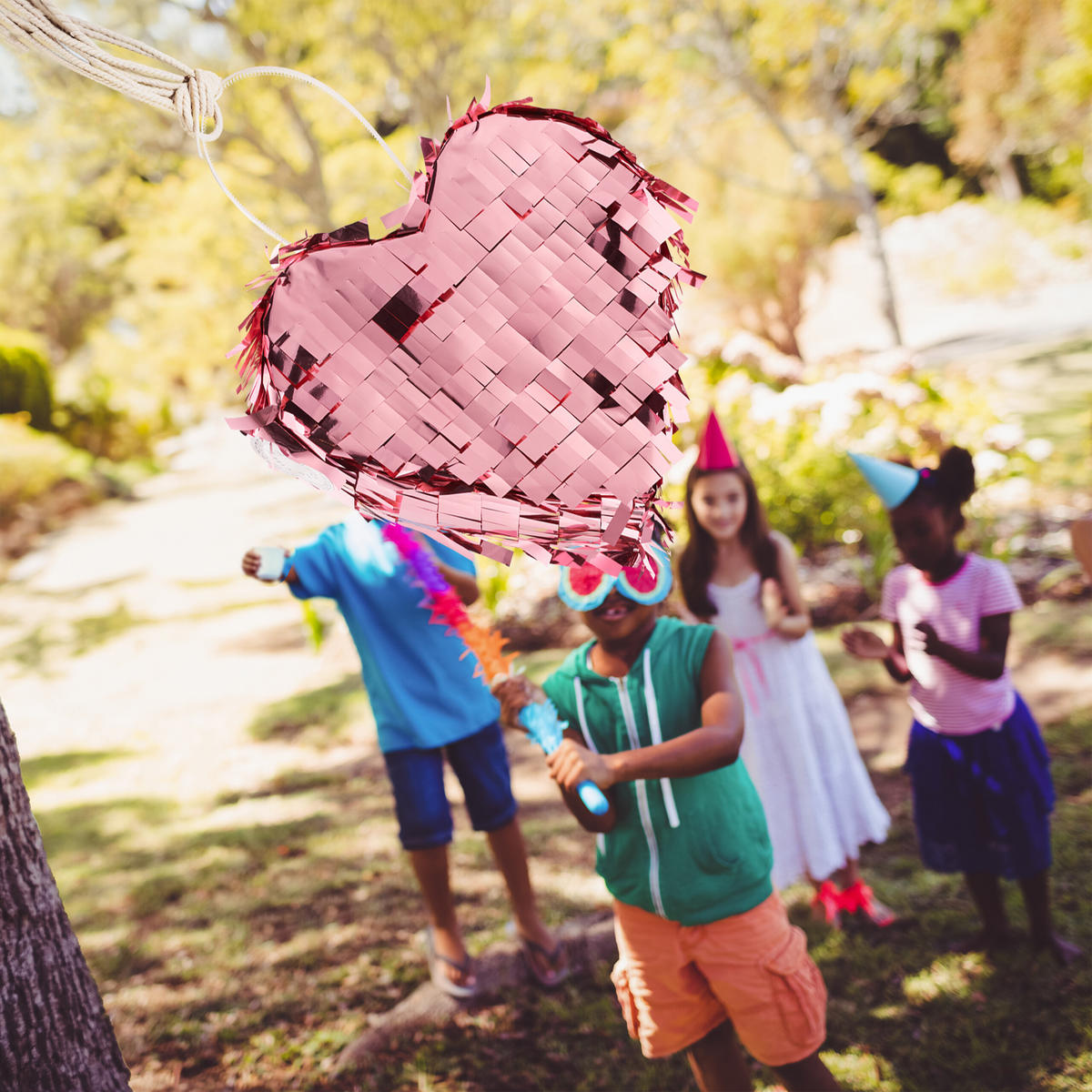 MINI Pinata - Rosa, Papier/Wellpappe (13.5/13/5.5cm) - Relaxdays