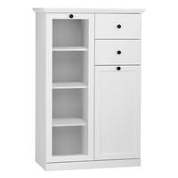 VITRINE Weiß - Weiß, Holzwerkstoff (81/129/41cm) - ebuy24