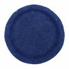 BADEMATTE 80 cm rund, 100% Baumwolle, wendbar - Dunkelblau, Textil (80/80cm) - Homescapes