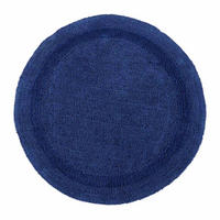 BADEMATTE 80 cm rund, 100% Baumwolle, wendbar - Dunkelblau, Textil (80/80cm) - Homescapes