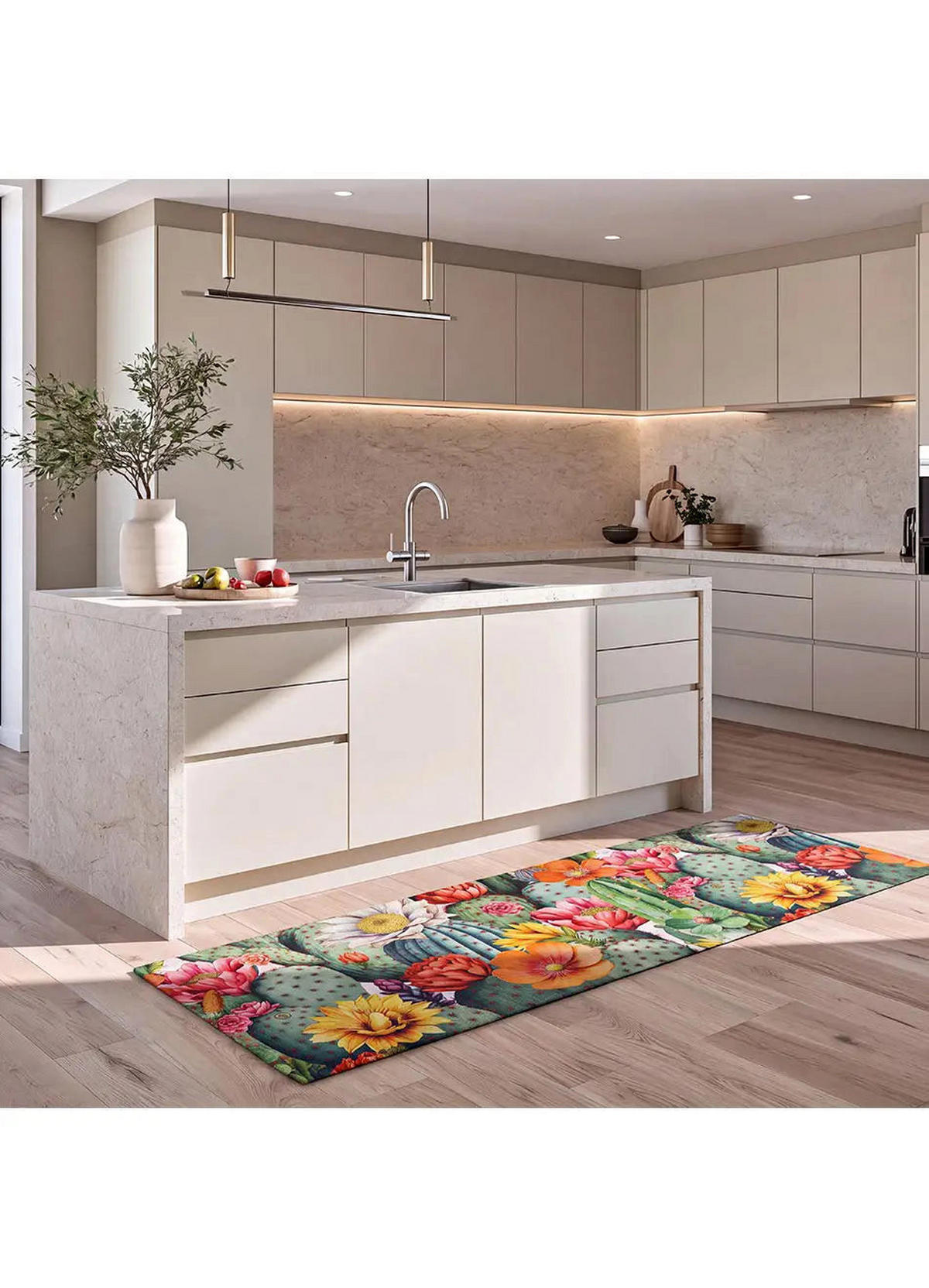 KÜCHENTEPPICH Mehrfarbig Ricci 52/100 cm - Multicolor, Kunststoff/Textil (52/100cm) - Atticgo