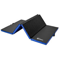 GYMNASTIKMATTE zum Wenden - 180/115/5 cm Faltbare Turnmatte - Blau, Kunststoff (115/180cm) - eyepower