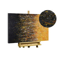 ACRYLBILD HANDGEMALT 100/75 cm - Gelb, Holz/Textil (100/75cm) - KUNSTLOFT