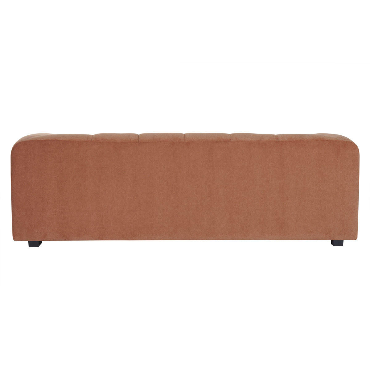SOFA Stoff Samtdesign Terracotta 3-4-Sitzer OLIVEIRO - Terracotta, Textil (86/71.5/227cm) - Miliboo