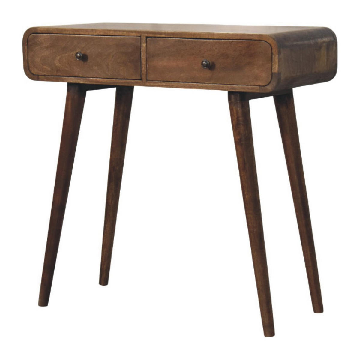 KONSOLENTISCH Klassisches Grau-Finish, 2 Schubladen, Braun - Braun, Holz (80/35/78cm) - Artisan Furniture