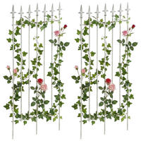 RANKGITTER 2er Set Metall Antik Weiß - Weiß, Metall (50/100/0.7cm) - CLP