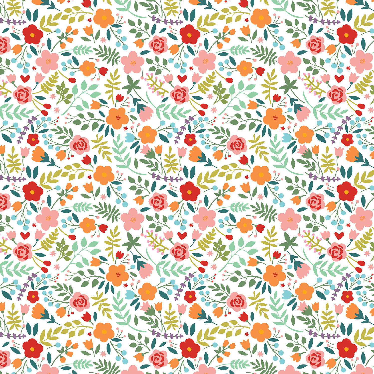 VERDUNKELUNGSROLLO 100x100 cm Gemalte Blumen - Grün, Textil (100/100cm) - TULUP