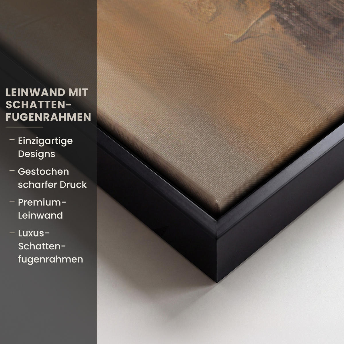 LEINWAND Bilder mit Rahmen - Kunst - Industriell - Grau - Braun - Abstrakt - 60x90 - Sandfarben, Textil (60/90cm) - MuchoWow
