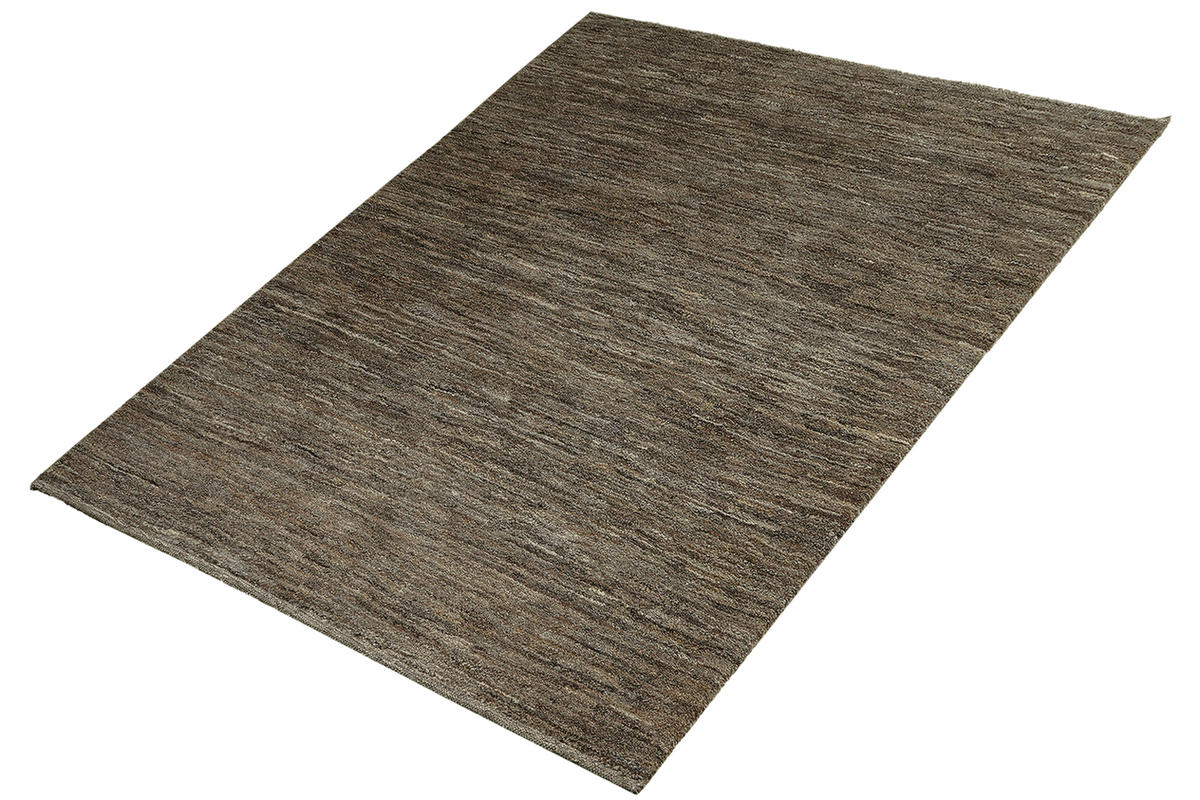 GABBEH-TEPPICH handgeknüpft Grau 195/159 cm Schurwolle - Grau, Textil (159/195cm) - Looma