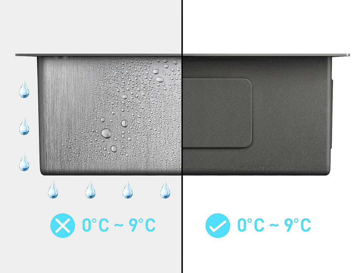 SPÜLE - 55 x 45 - metall - grau Soela - Grau, Metall (55/22/45cm) - Vente-Unique