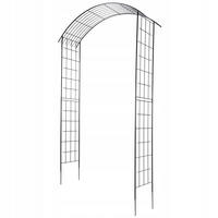 GARTENPERGOLA für Blumen, 275 cm, Schwarz - Schwarz, Metall (150/275cm) - KADAX