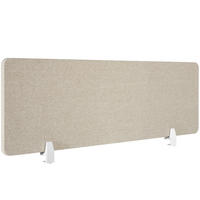 TRENNWAND für Schreibtisch Noisy,inkl. 2 Befestigungsklemmen,beige - Beige, Kunststoff (2.2/160/40cm) - tectake