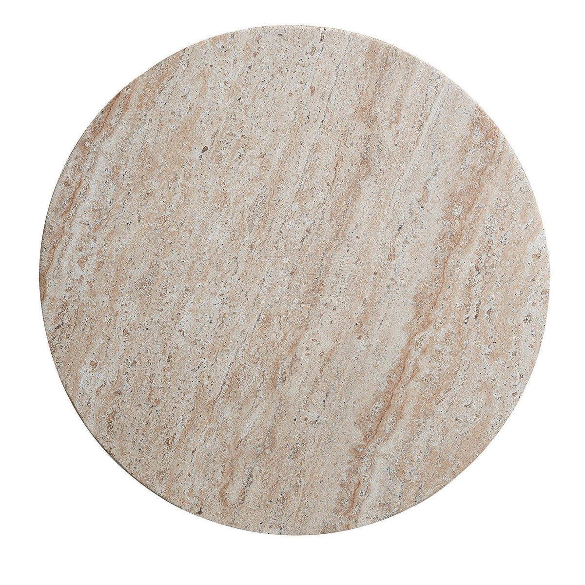 BEISTELLTISCH in Travertinoptik,aus MgO - Beige, Naturmaterialien (45/45/52.5cm) - KOMHTOM