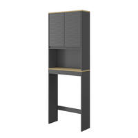 TOILETTENSCHRANK Livia Anthrazit 60 x 163 cm - Anthrazit/Naturfarben, Holzwerkstoff (60/163/20cm) - Vicco