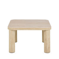 COUCHTISCH - Travertin - Beige - Beige, Stein (60/60/36cm) - Drawer