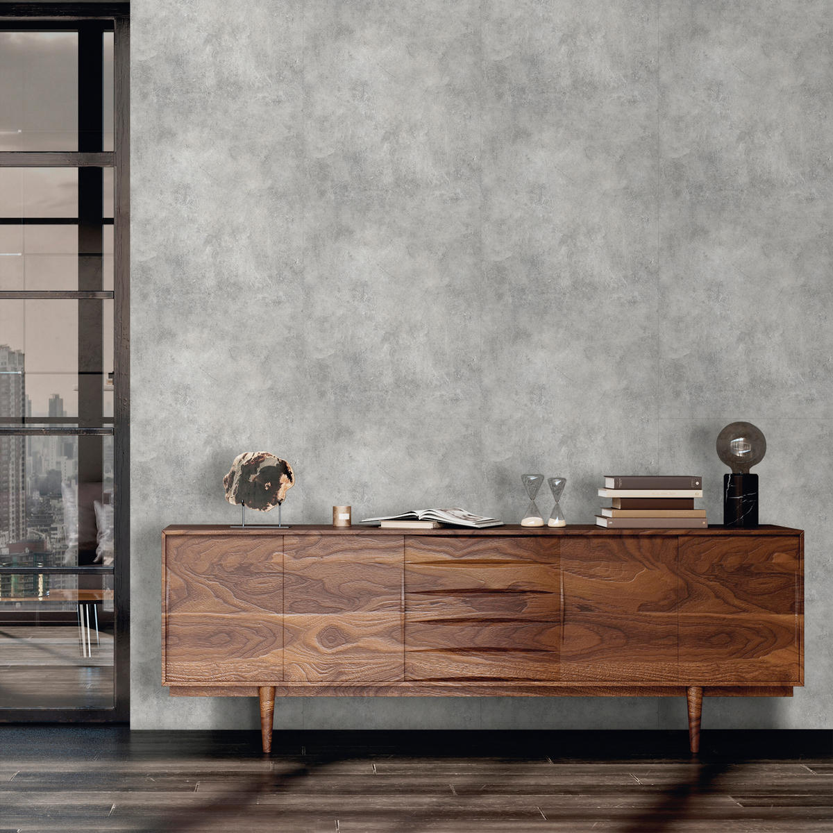 TAPETE Beton-Optik 53 cm x 10 m - Grau, Papier (53/1000cm) - Sanders & Sanders
