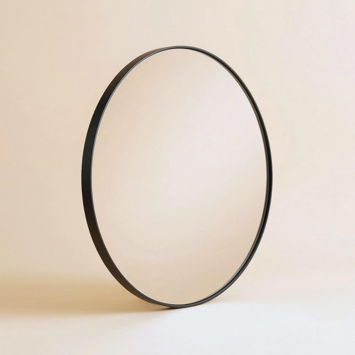 WANDSPIEGEL Mira 80 cm - Schwarz, Glas (80/80/2.5cm) - EDAXO