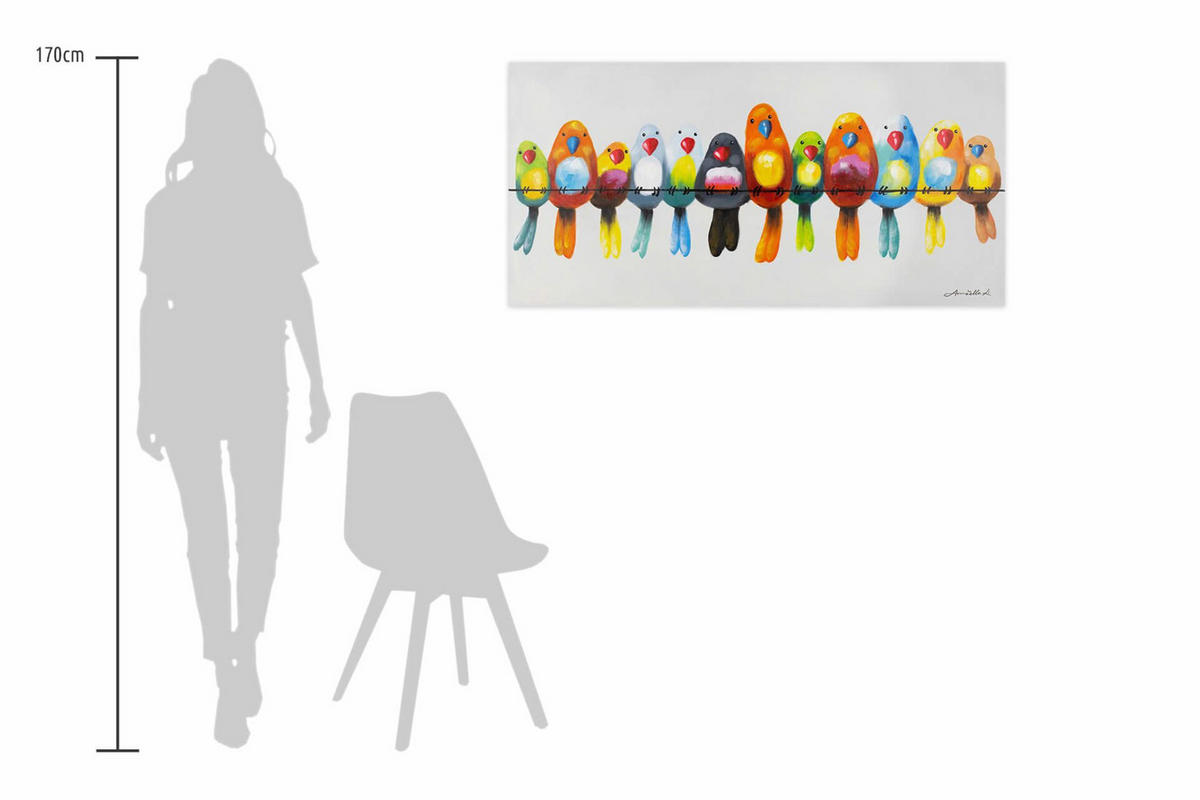 ÖLGEMÄLDE 120/60 cm - Multicolor, Holz/Textil (120/60cm) - KUNSTLOFT