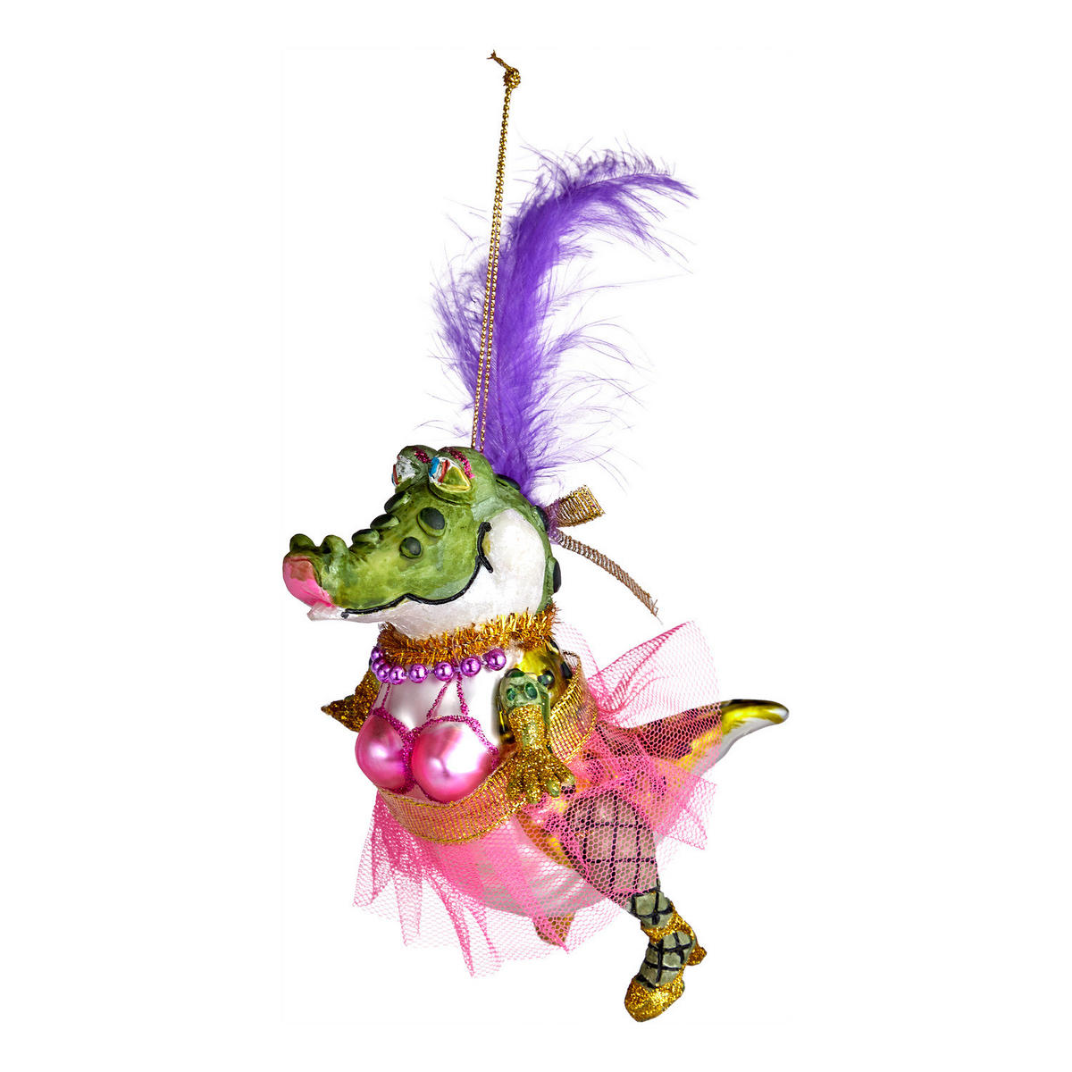 BAUMANHÄNGER Hang On Go-Go-Girl Kroko - Multicolor, Glas (8/12/10cm) - Butlers