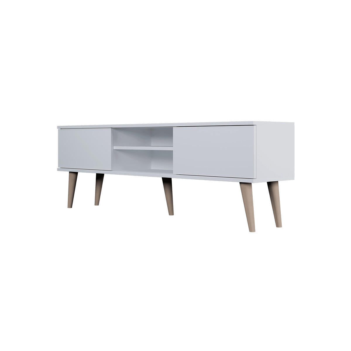 TV-MÖBEL Toronto Weiß - Weiß, Holzwerkstoff (160/55/35cm) - Petits-meubles