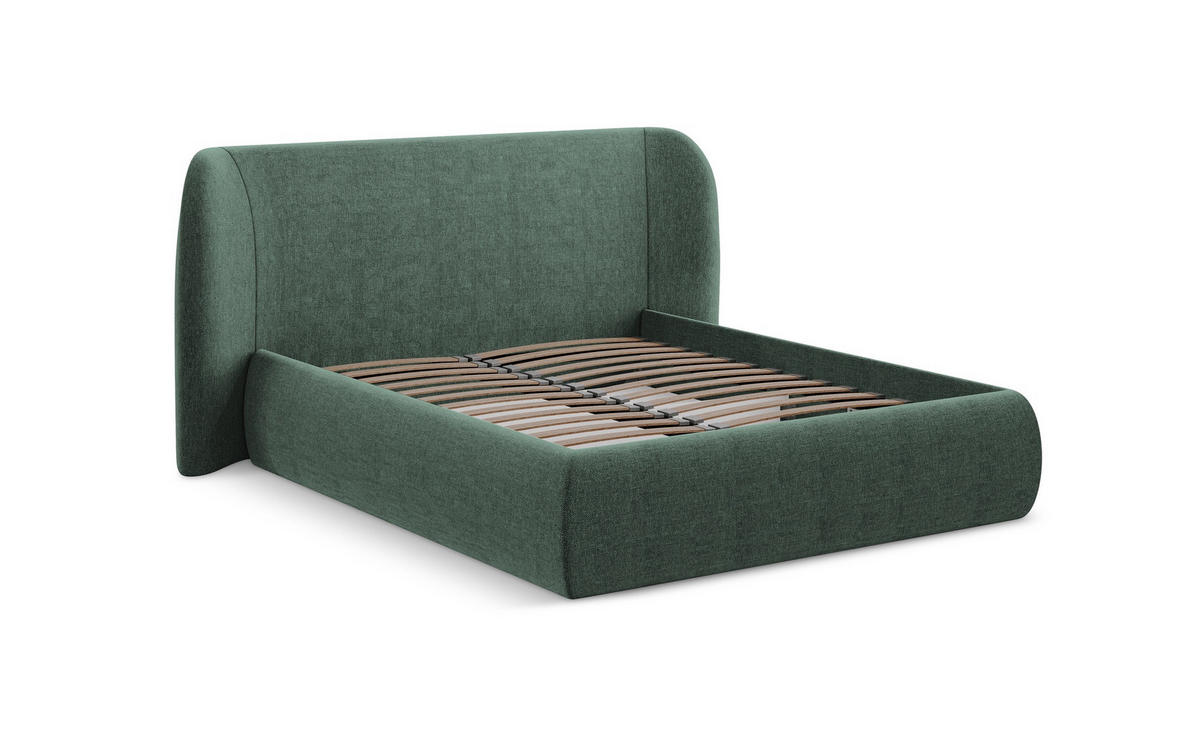 POLSTERBETT mit Bettkasten und Lattenrost 190x215 Violett - Lila/Flieder, Kunststoff/Textil (140/200cm) - Makamii