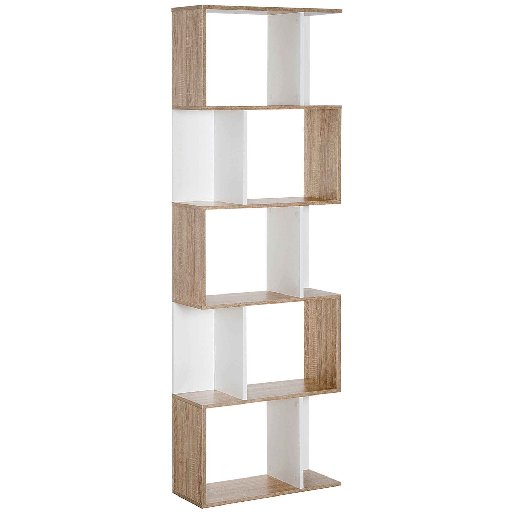 REGAL DE-15471 5 Ebenen, 60/24/184 cm Eiche - Eichefarben, Holzwerkstoff (60/184.5/24cm) - ComfortXL