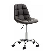 DREHSTUHL Lederlook braun - Chromfarben/Braun, Textil/Metall (55/79/55cm) - CLP