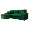 ECKSOFA Kris Lux - Smaragdgrün/Schwarz, Holz/Kunststoff (238/147cm) - MIRJAN24