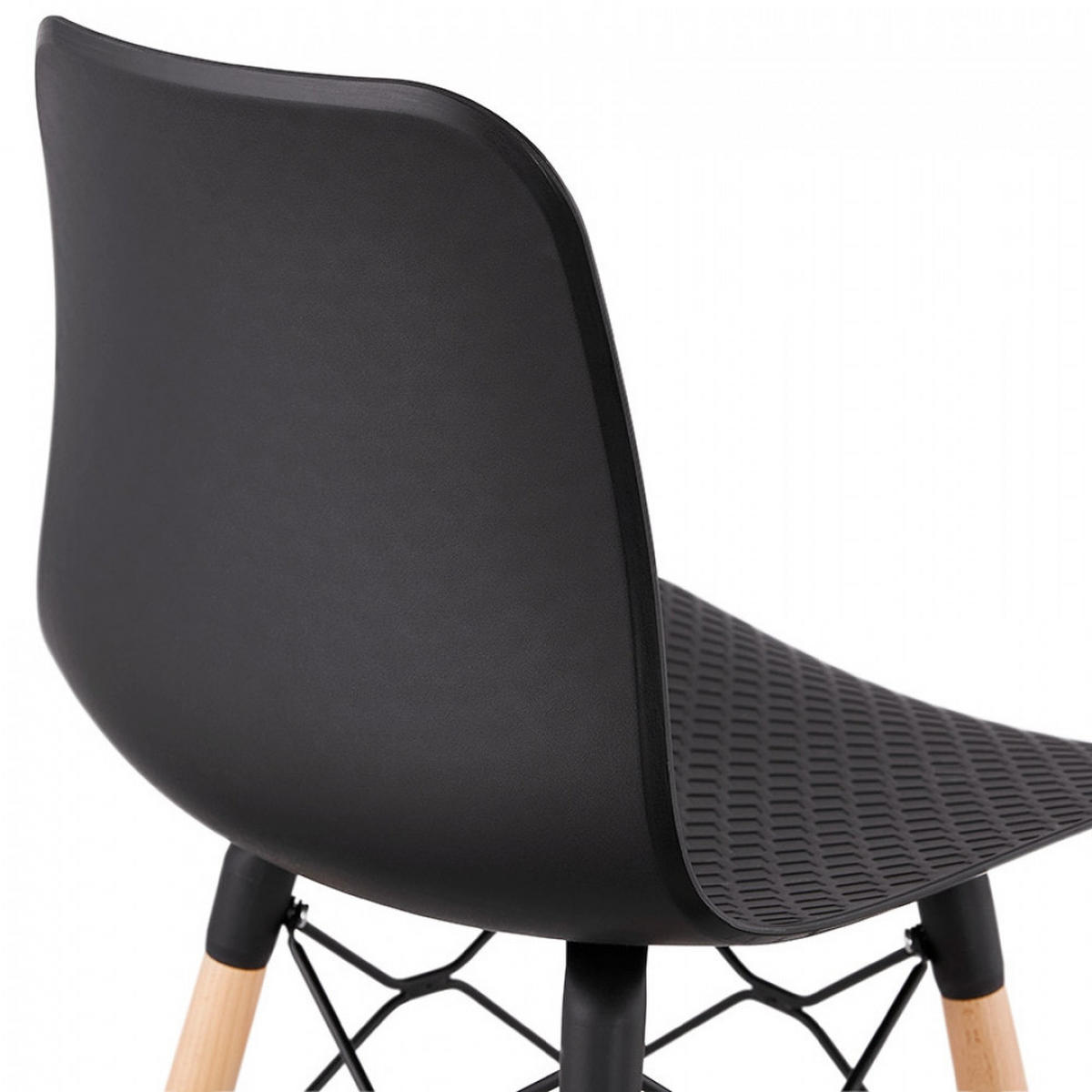 BARHOCKER Schwarz 46x112x46cm - Beige/Schwarz, Holz/Kunststoff (46/112/46cm) - AlterEgo