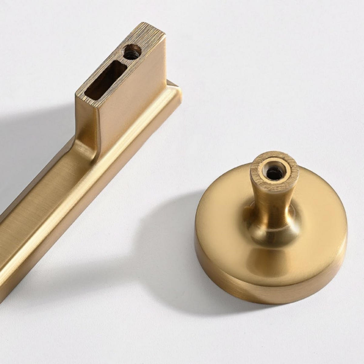MÖBELGRIFF Gold 2er-Set 33x33 mm Zinklegierung - Goldfarben, Metall (3.3/2.6/3.3cm)