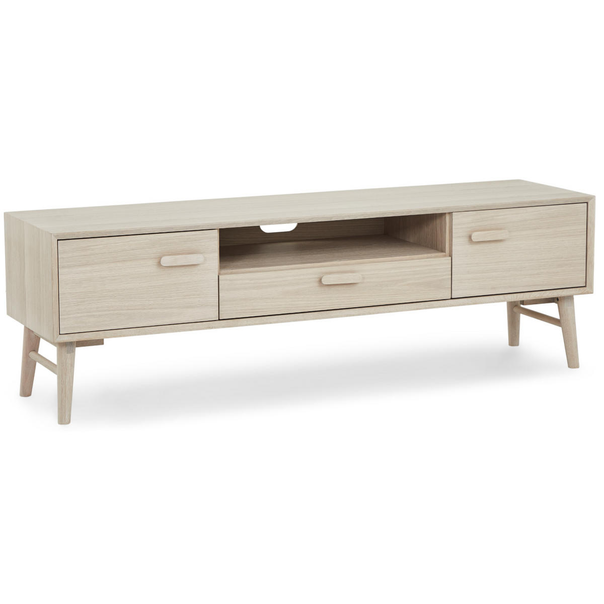 TV-ELEMENT Eiche massiv - Eiche Bianco, Holz/Holzwerkstoff (160/50/42cm) - Furnhouse