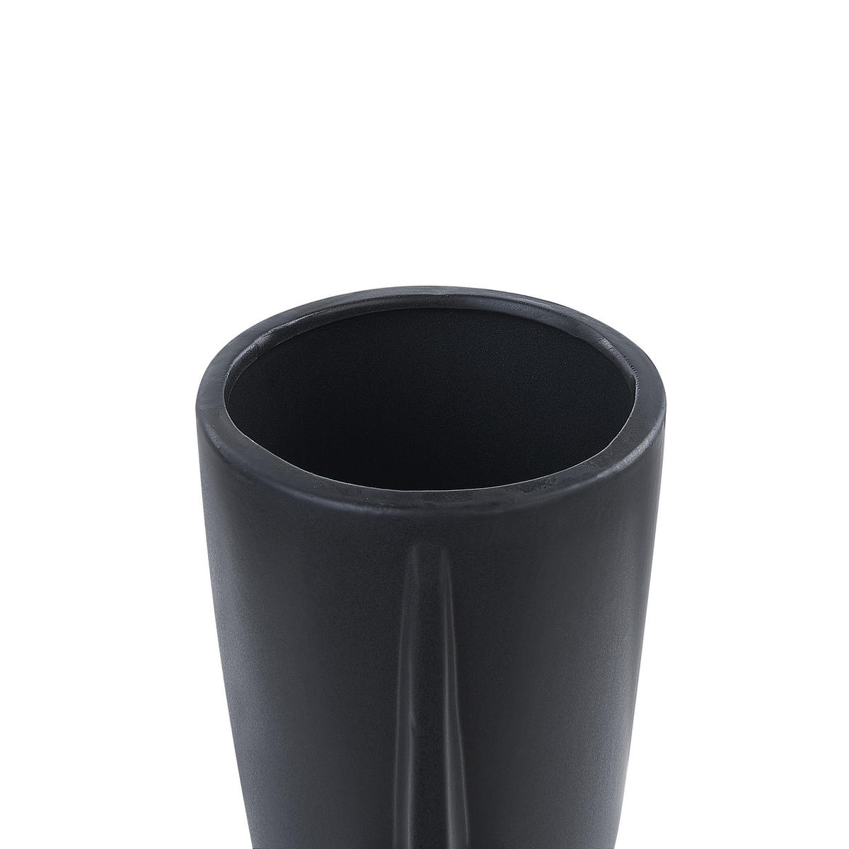 BLUMENVASE Porzellan schwarz Artemis - Schwarz, Keramik (22cm) - Beliani