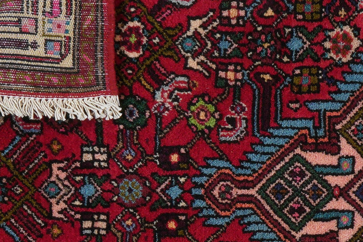 ORIENTTEPPICH handgeknüpft Assadabad Rot 129/80 cm Schurwolle - Rot, Textil (80/129cm) - Looma