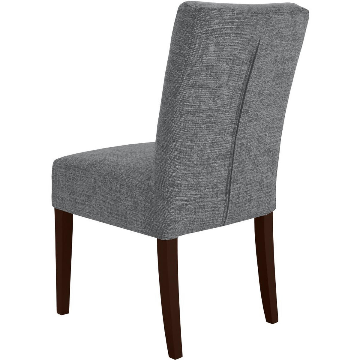 STUHL FREYA mit wengefarbenen Holzbeinen, Polsterstuhl, Dunkelgrau - Wengefarben/Dunkelgrau, Holz (47/94/42cm) - Beautysofa