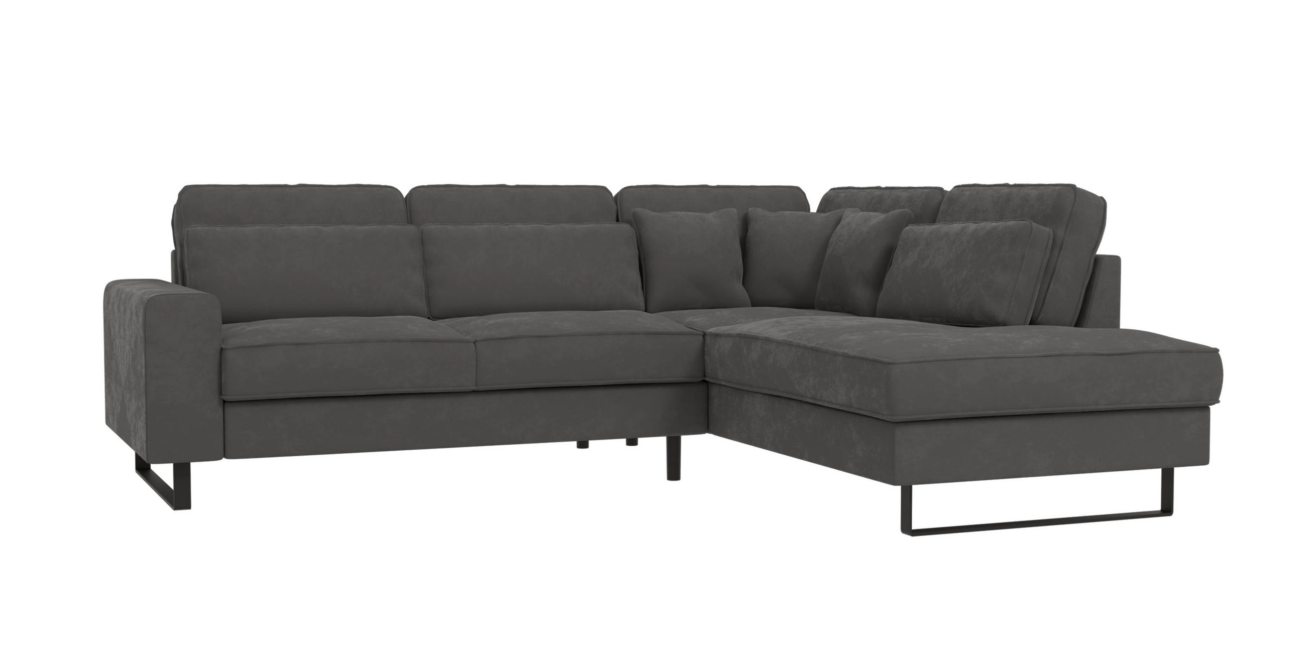 S-Style Ecksofa Grau 290x231 cm