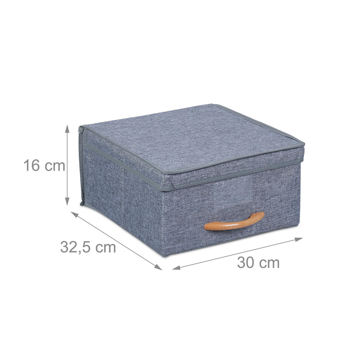 2XAUFBEWAHRUNGSBOX - Grau, Wellpappe/Kunststoff (30/16/32.5cm) - Relaxdays