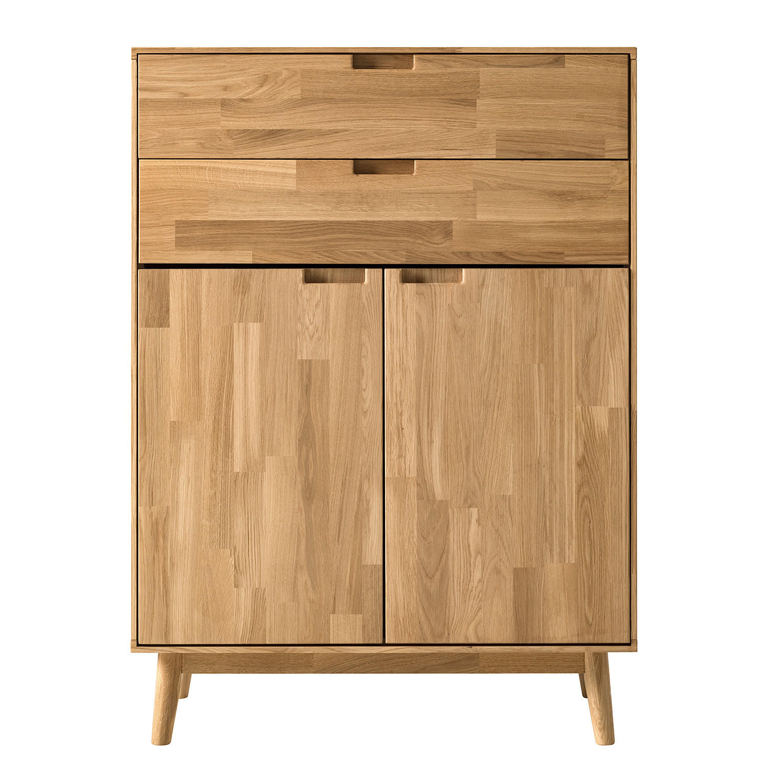 HIGHBOARD - Massivholz - Eichefarben/Braun, Holz (80/115/40cm) - home24