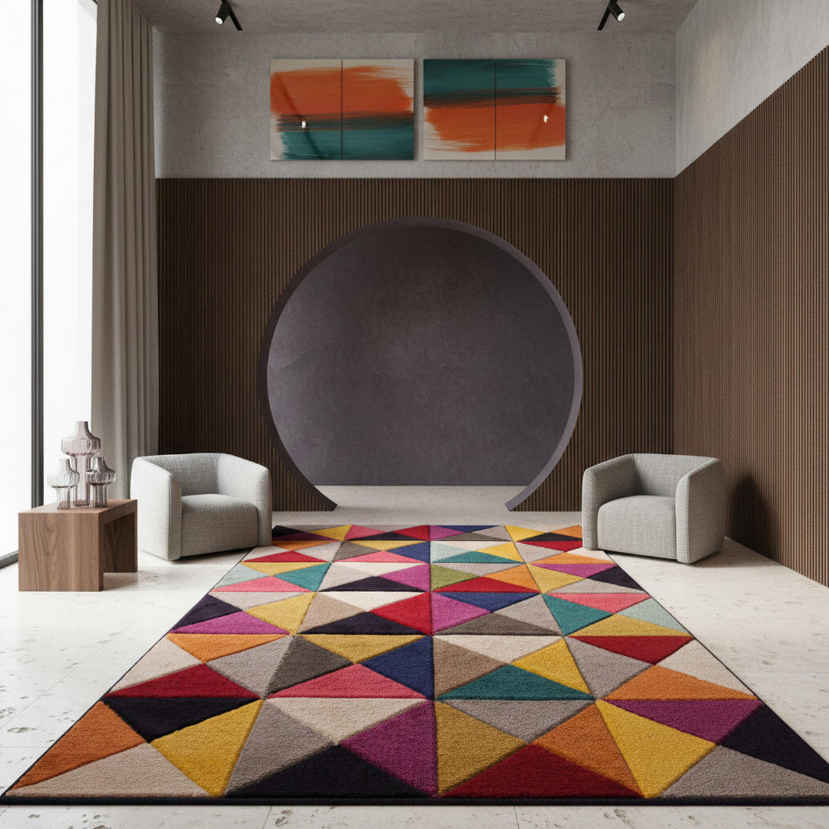 TEPPICH Bunt-Geometrisch-Design, designerstark MEON BEN, Multi 200x290 cm - Multicolor, Textil (200/290cm) - KADIMA DESIGN
