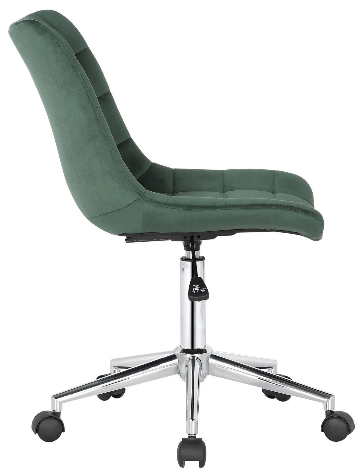BÜROSTUHL Auronix Samt grün - Chromfarben/Grün, Metall (46/96/62cm) - TPFLiving