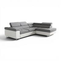 ECKSOFA Jade Mit Schlaffunktion - Grau, Holzwerkstoff/Textil (275/202cm) - Fun Möbel