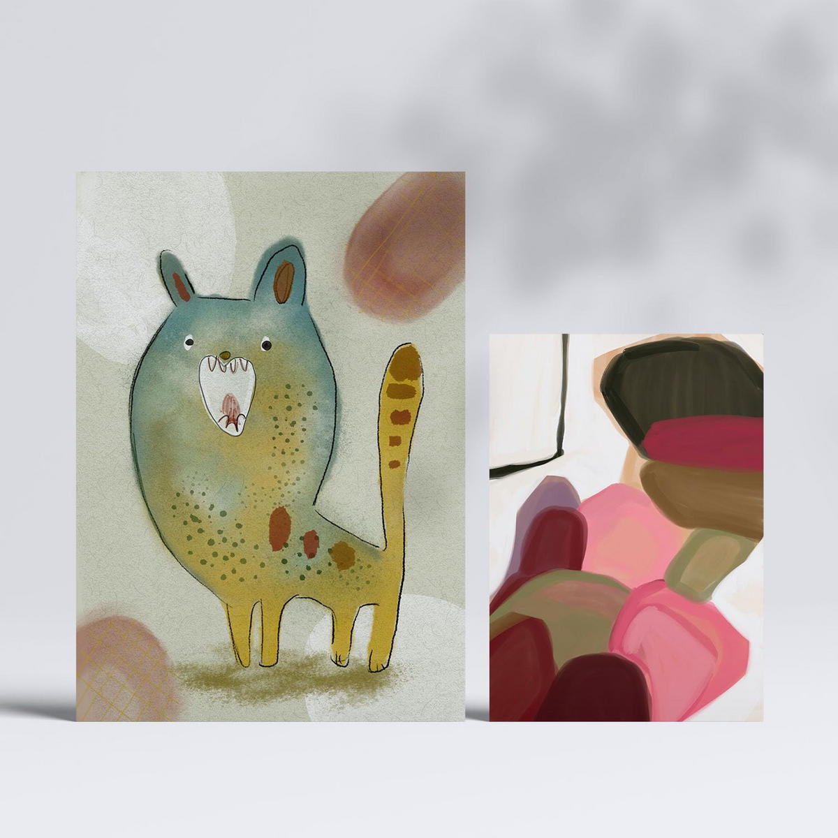 POSTER Set Mit 6 Hasen Und Welpen 2 In Tiere Zusammenfassungen A3 & A4 Rahmenlos - Klar, Papier (29/3cm) - Nacnic