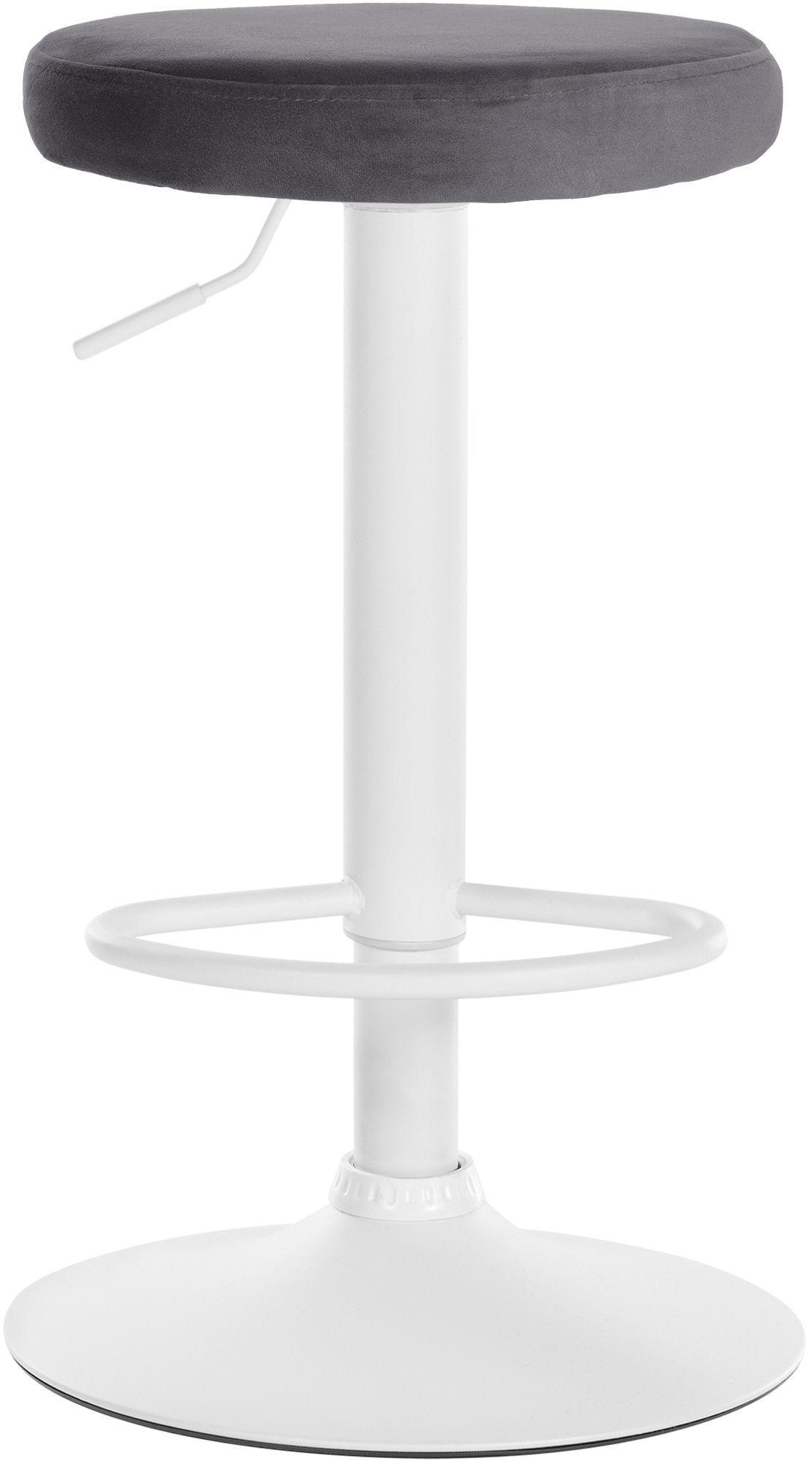 BARHOCKER 2er Set Samt dunkelgrau - Dunkelgrau, Textil/Metall (38.5/60/38.5cm) - CLP