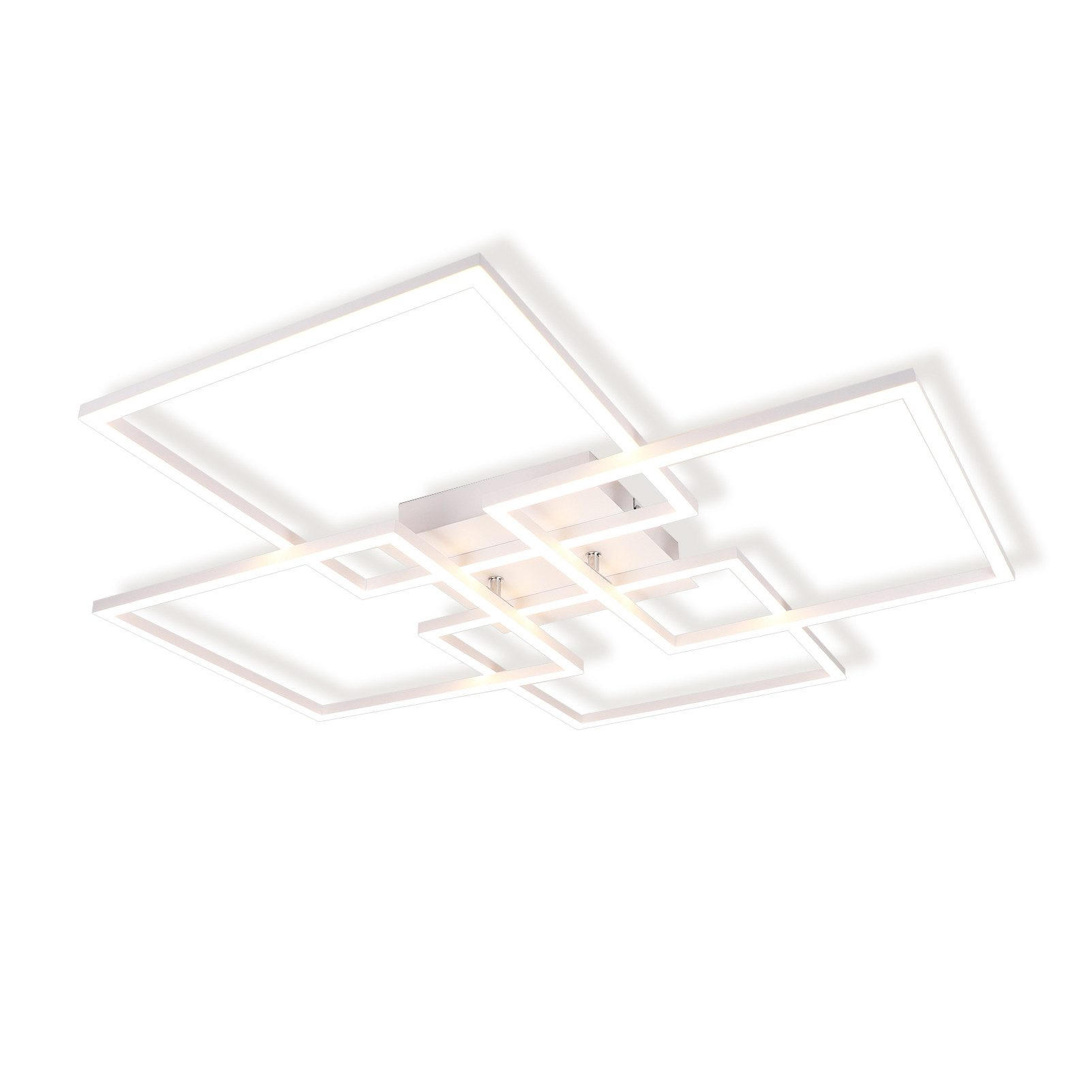 LED-DECKENLEUCHTE Wolkenbruch 72.4/7.3/72.4 cm - Weiß, Metall (72.4/72.4/7.3cm) - ZMH