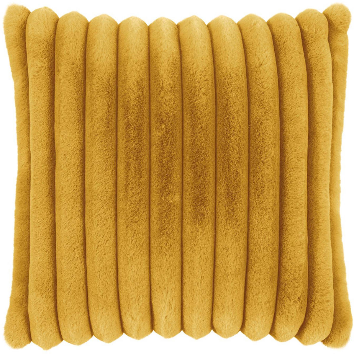 KISSENHÜLLE Raya Streifen Look senf - Gelb, Textil (45/45cm) - Magma Heimtexx